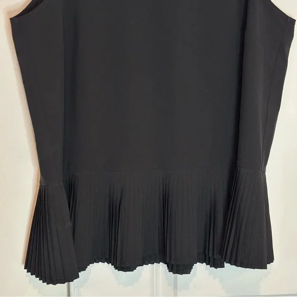 SPANX Black Yes Pleats Pleated Peplum Sleeveless Tank Top M - Picture 3 of 6